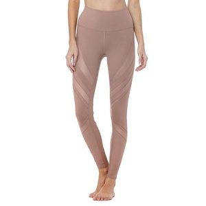 ALO Yoga High Waist Epic Mesh Leggings - Mauve Pink